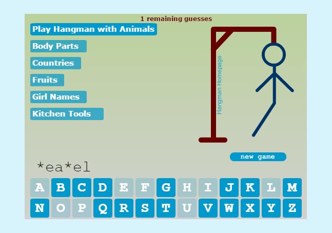 juego ahorcado ingles